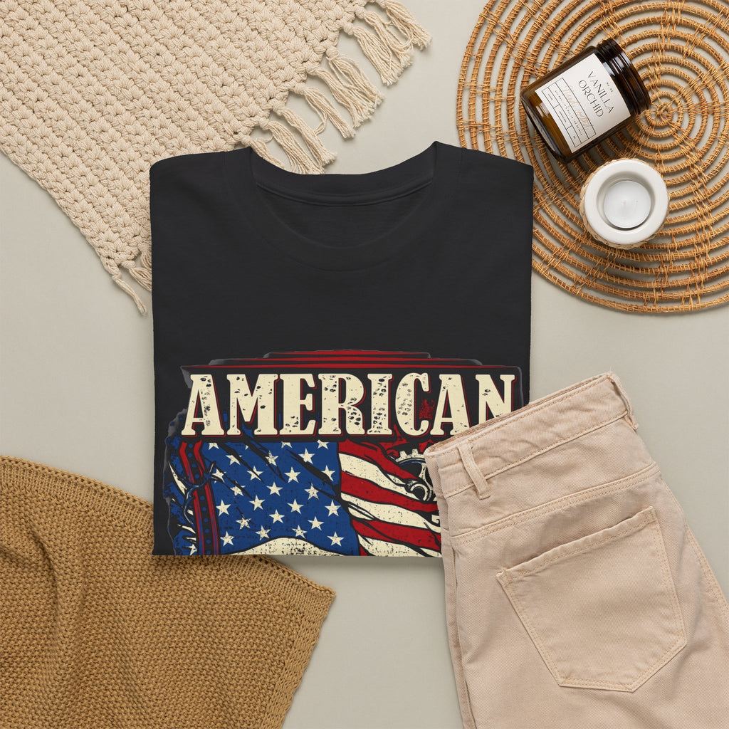 American Shiz Graphic Tee — Distressed Flag Patriotic T‑Shirt