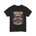 American Shiz Graphic Tee — Born Free Motorcycle Flag Design