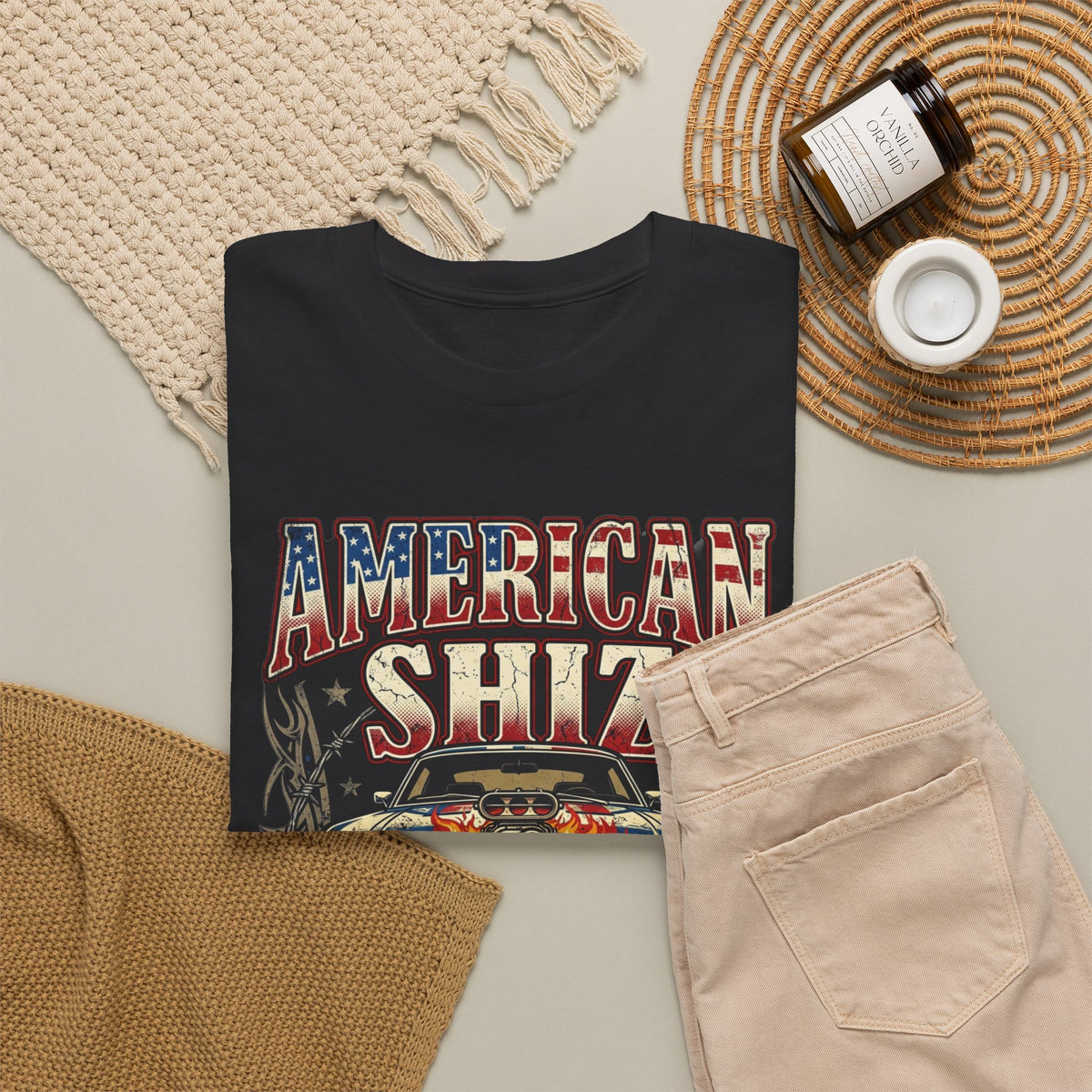 American Shiz Motorcycle Tee — Born Free Vintage Biker Graphic Shirt